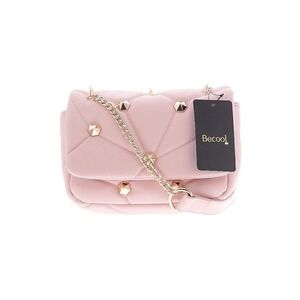 Be Cool Pink Quilted Studded Chain Crossbody Bag Purse Handbag New